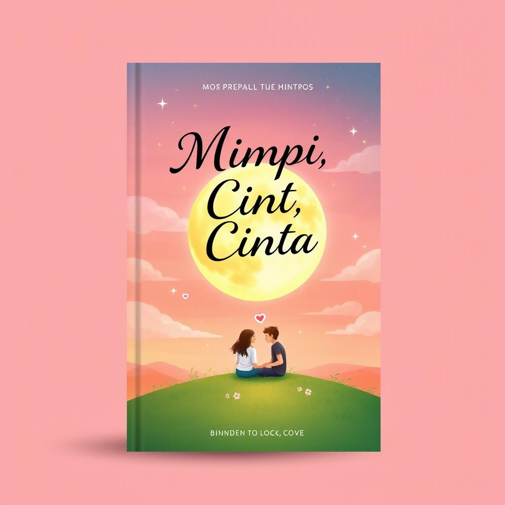A beautifully illustrated novel cover for a book titled 'Mimpi, Cita, Cinta'