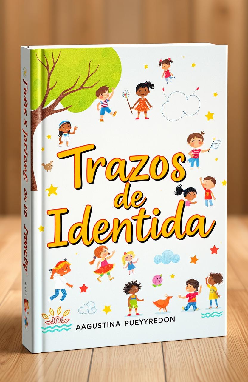 A book cover design for 'Trazos de Identidad' by Agustina Pueyrredon