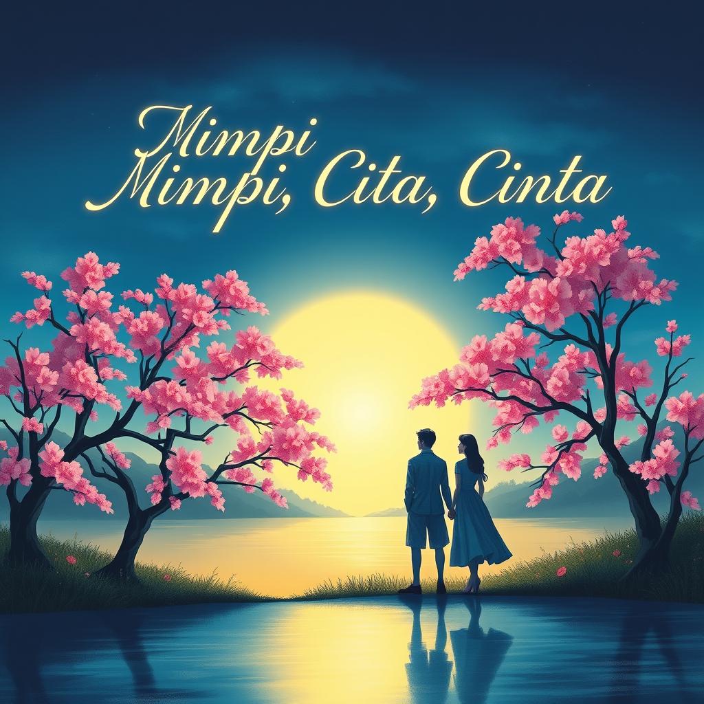 An enchanting novel cover for 'Mimpi, Cita, Cinta'