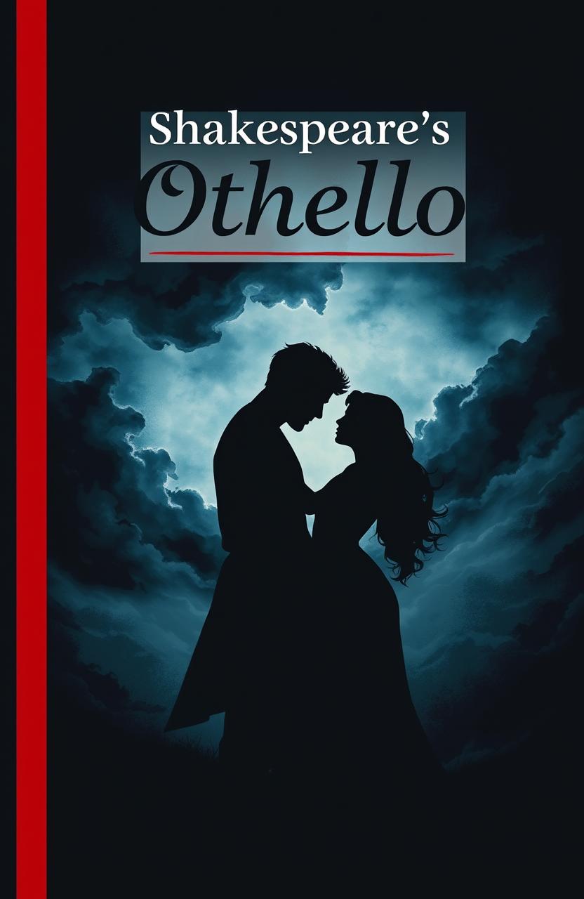 An artistic cover design for Shakespeare's Othello, featuring a dramatic and moody scene