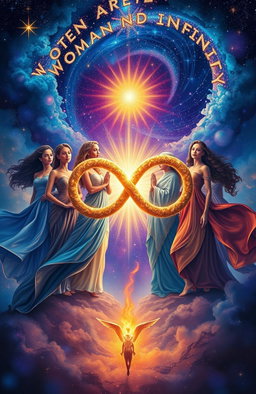 An artistic rendition of the concept of "Women and Infinity" inspired by the title written by May DöX Rai