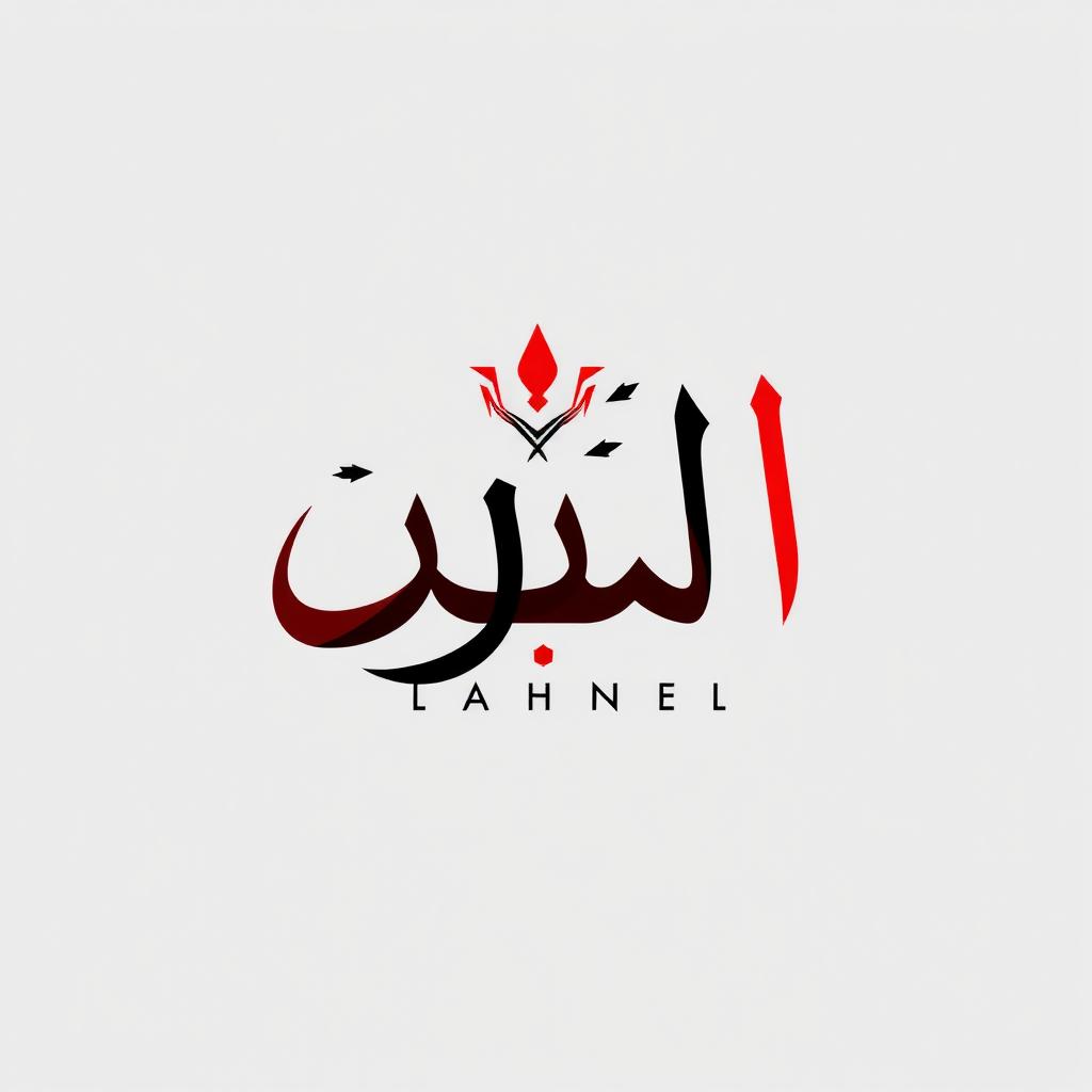 A bold and striking logo design for a fictional channel called 'الحرام'