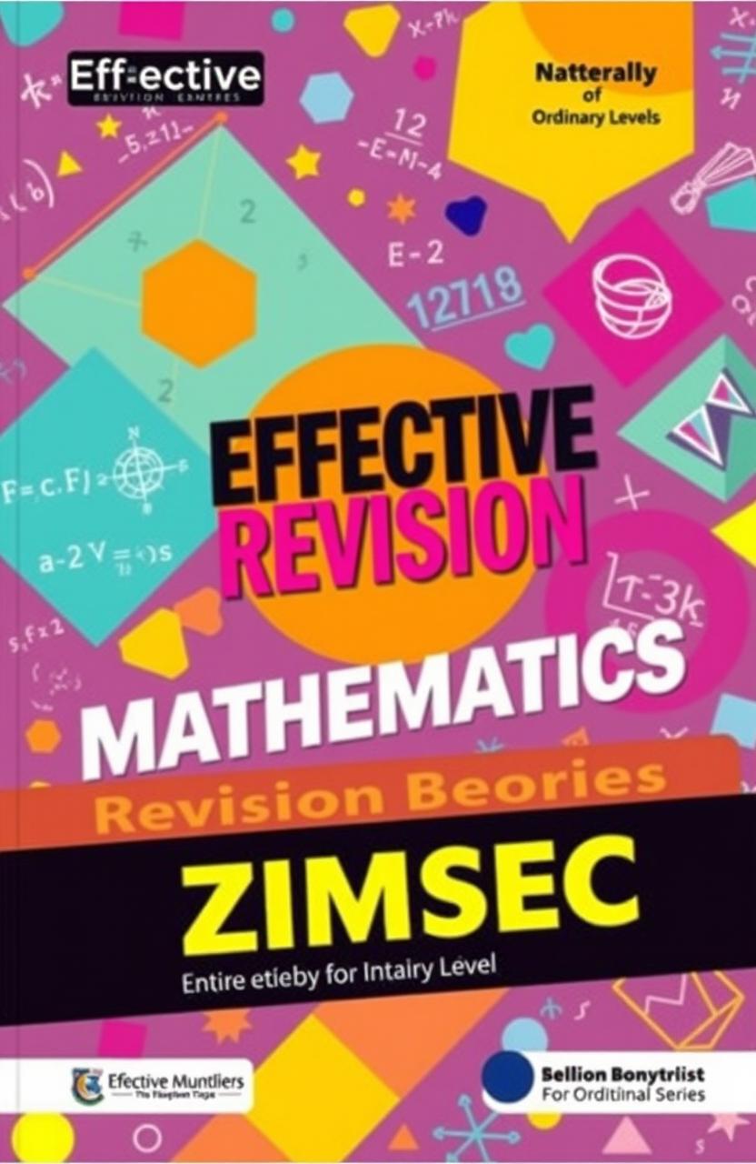 A colorful and engaging cover design for a Mathematics revision booklet titled 'Effective Revision Series: ZIMSEC'