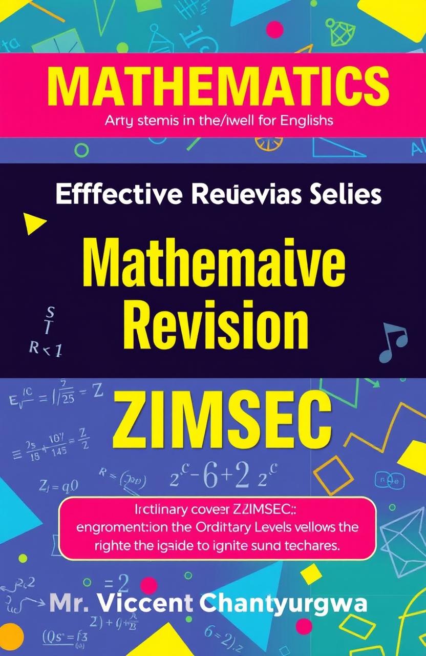 A vibrant and engaging cover design for a Mathematics revision booklet titled 'Effective Revision Series: ZIMSEC'