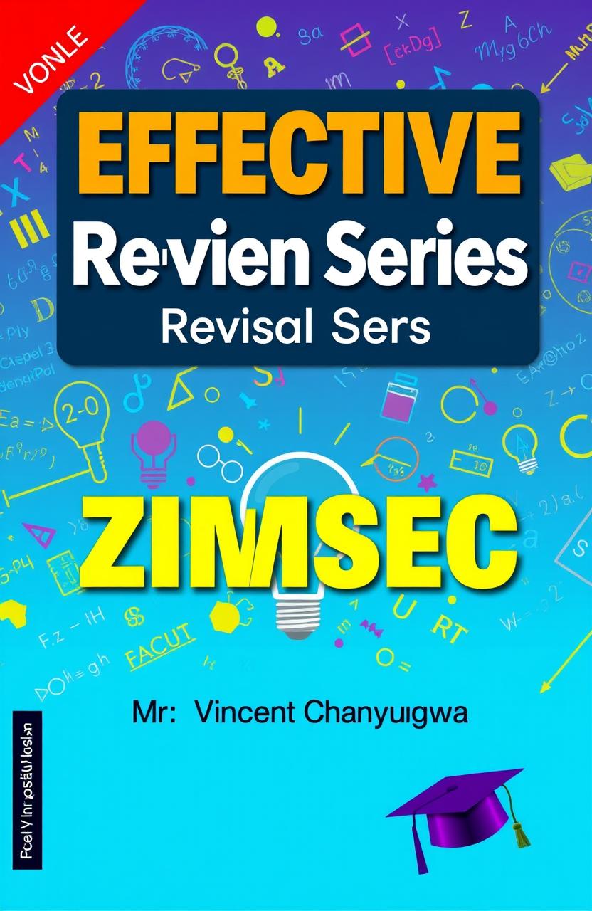 A vivid and eye-catching cover design for a Mathematics revision booklet titled 'Effective Revision Series: ZIMSEC'