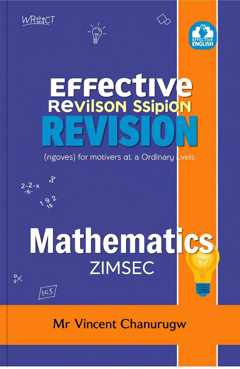 A vibrant and engaging cover design for the booklet titled 'Effective Revision Series: ZIMSEC' for Mathematics revision at the Ordinary Level