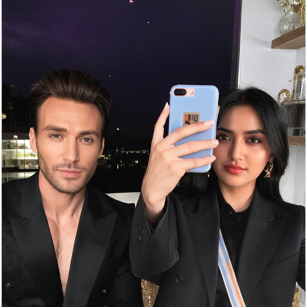 Confident Duo: Business Selfie Vibes