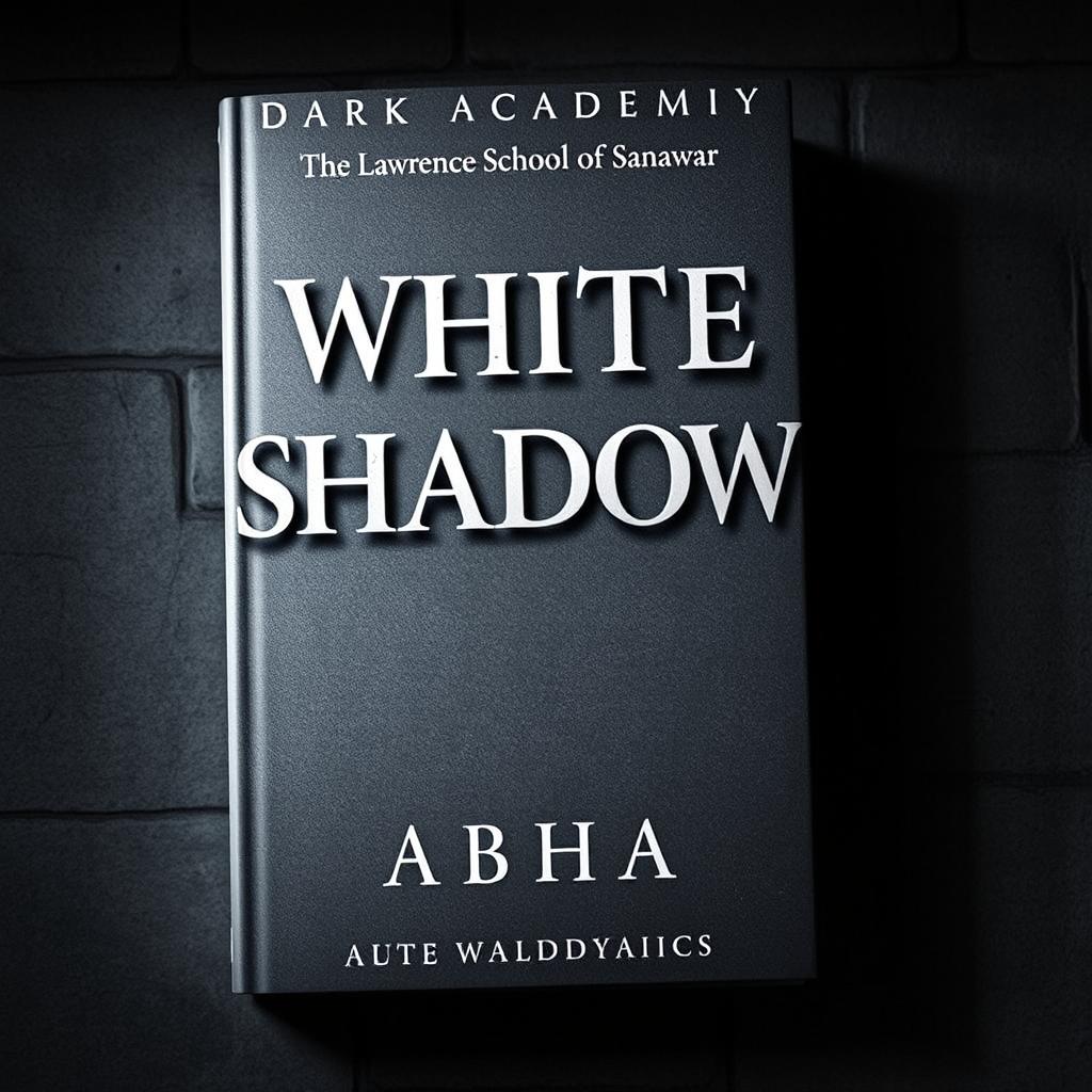 A book cover design with a dark academia theme, featuring a greyish English stone background reminiscent of the walls of the Lawrence School Sanawar or a historical museum
