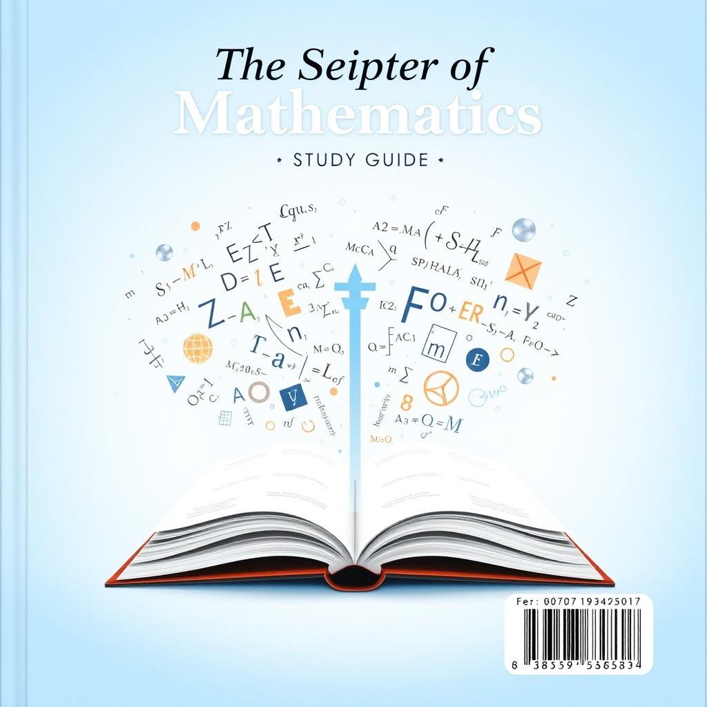 A back cover design for an educational booklet titled 'The Scepter of O Level Mathematics: Study Guide'