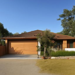 A cozy, single-floor house with three bedrooms, one kitchen, and a TV room. The house does not feature a garage and bathroom.