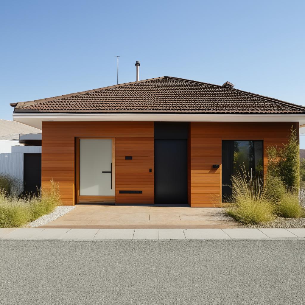 A cozy, single-floor house with three bedrooms, one kitchen, and a TV room. The house does not feature a garage and bathroom.