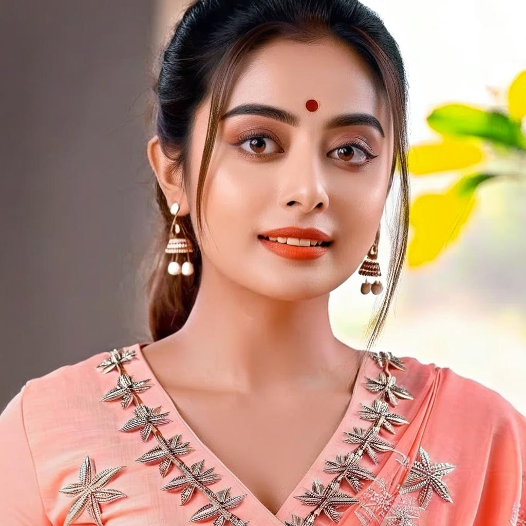 Embrace Elegance: Beauty in a Vibrant Pink Sari