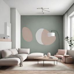 Create a minimalist design with simple shapes and muted colors.