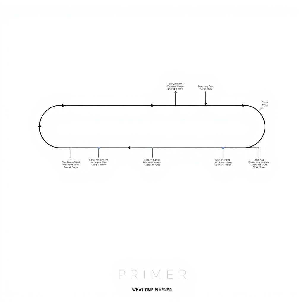 A simple yet striking poster for the science fiction film 'Primer', primarily featuring an accurate schematic representation of the time travel timeline as depicted in the movie