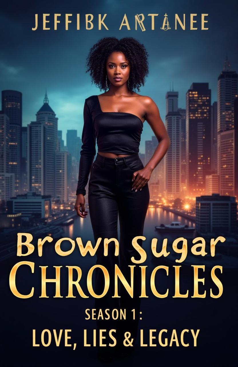 A bold, modern book cover for 'Brown Sugar Chronicles Season 1: Love, Lies & Legacy