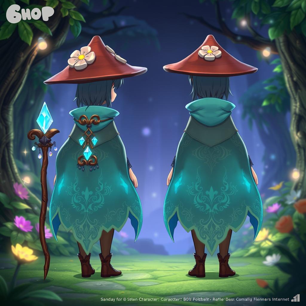 A unique character design for a sandbox video game inspired by Studio Ghibli
