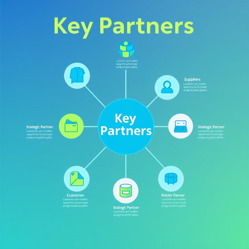 A vibrant and engaging infographic depicting key partners in a business context