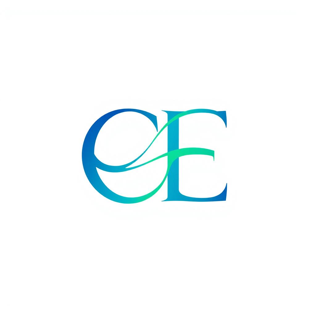 A sleek and modern logo featuring the letters 'CE', creatively intertwined with an elegant design