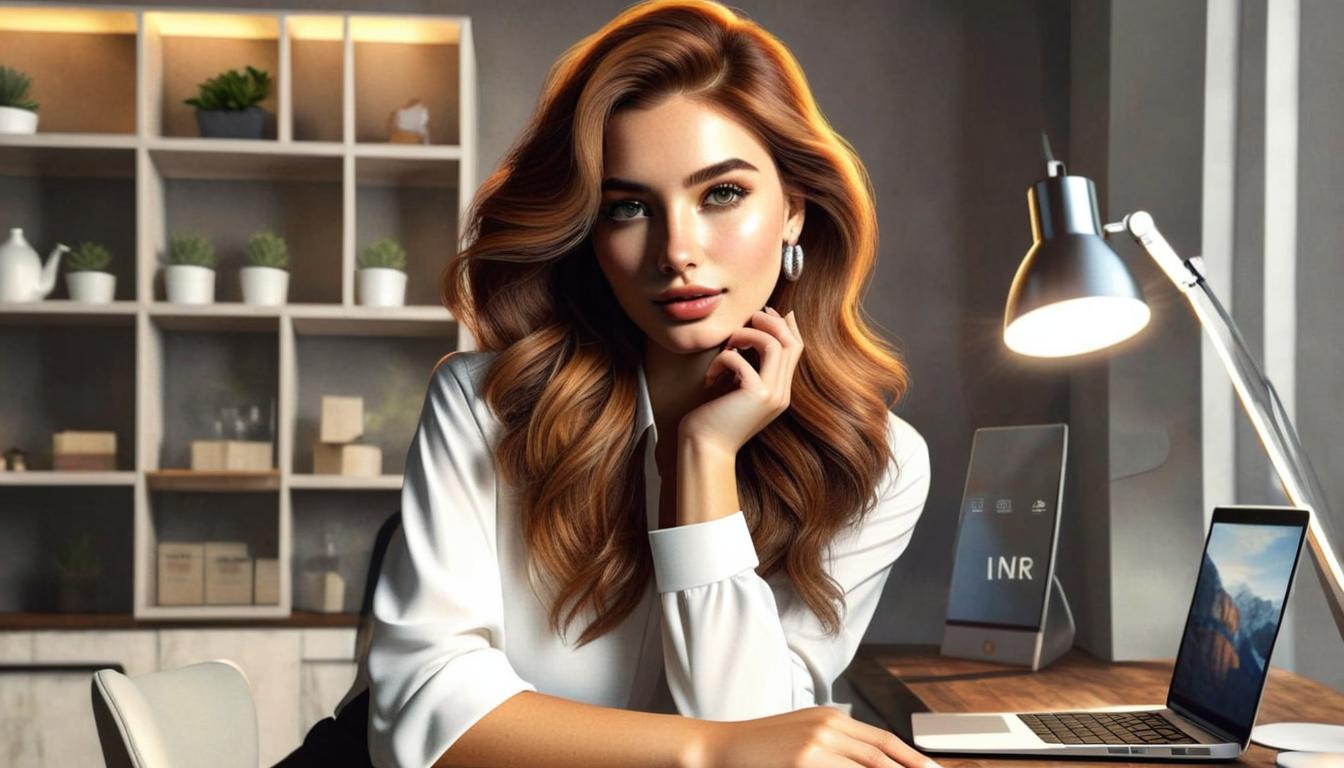 Empowered Elegance: A Stylish Woman in the Office