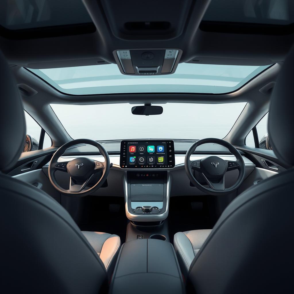 Futuristic Electric Vehicle Interior