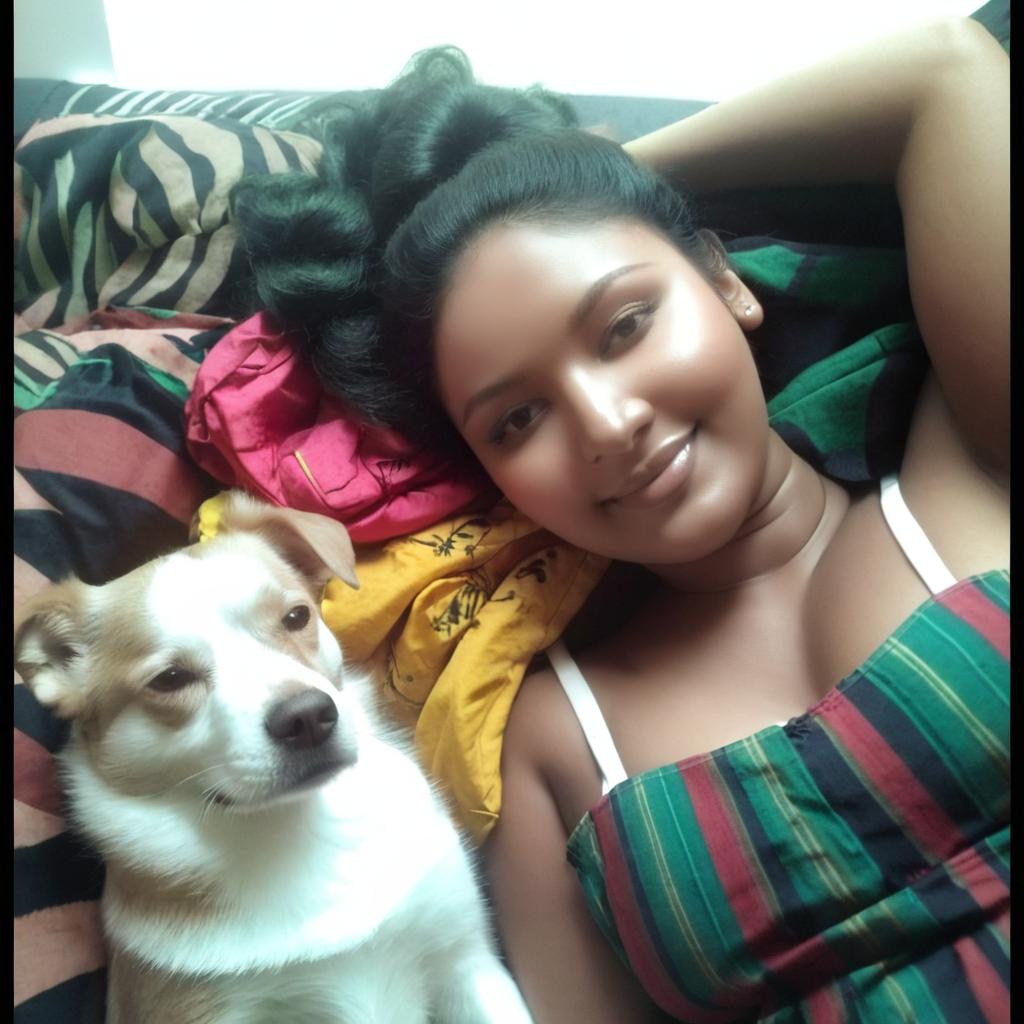 Serenity with Furry Friends: A Cozy Moment
