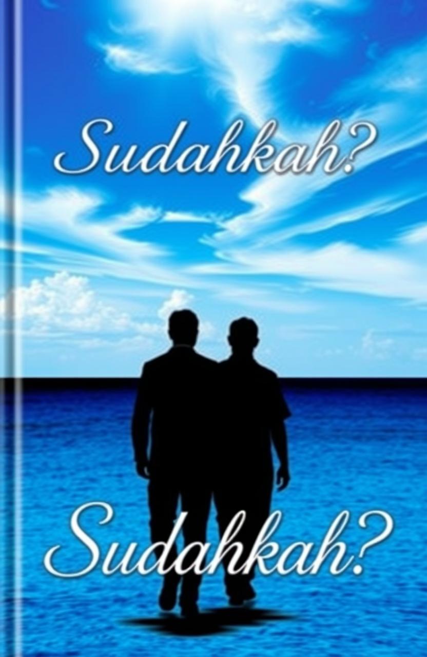 A book cover titled 'Sudahkah?' featuring a beautiful blend of a blue sky and the ocean