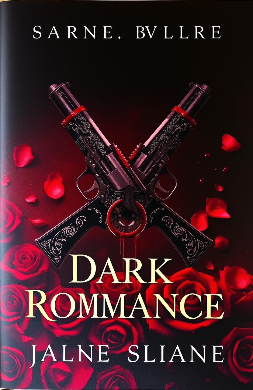 A captivating dark romance book cover featuring an explosive combination of themes