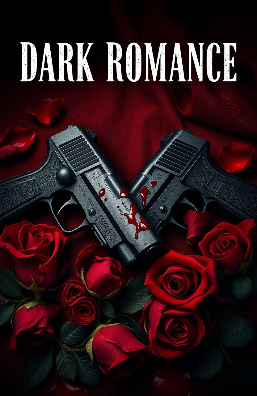 A gripping dark romance book cover featuring a dramatic portrait orientation