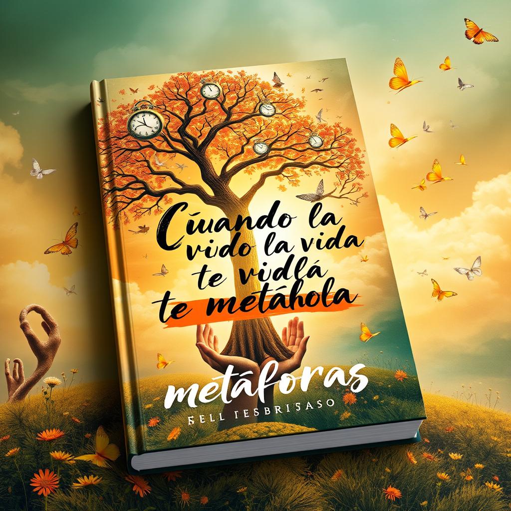A striking book cover for 'Cuando la vida te habla con metáforas'
