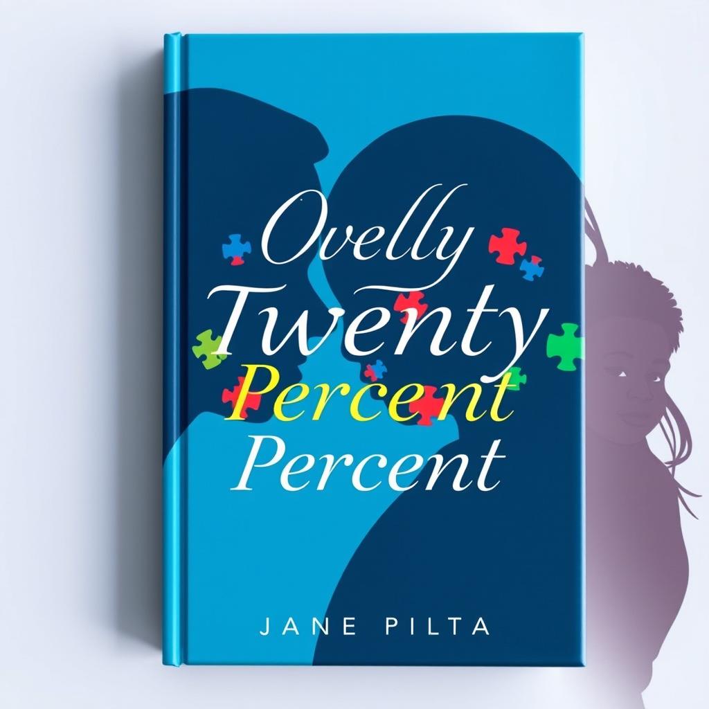 A book cover design in a calming blue color, featuring the title 'Only Twenty Percent' elegantly written in stylish letters