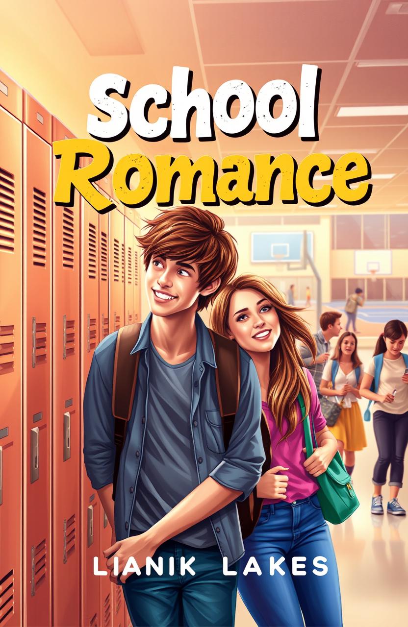 A captivating and enticing book jacket design for a school romance novel