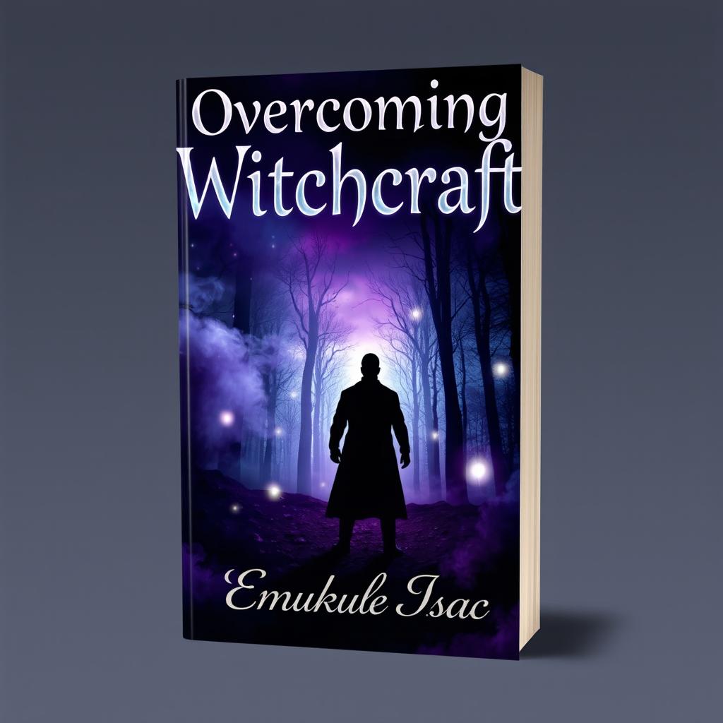 A captivating book cover design for 'Overcoming Witchcraft' by Emukule Isaac