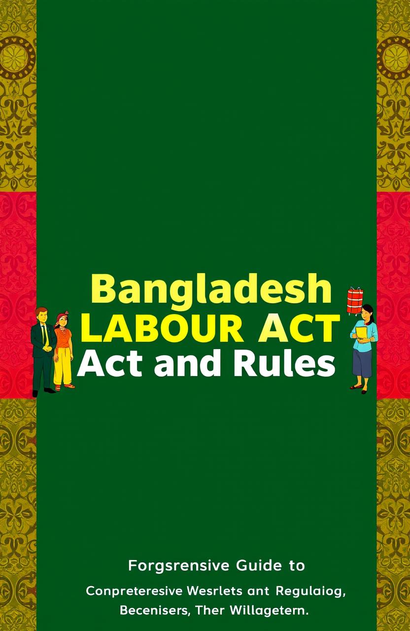 A visually striking cover design for the Bangladesh Labour Act and Rules