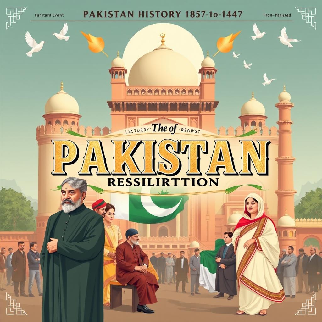 A striking front page design capturing a major event in Pakistan's history from 1857 to 1947
