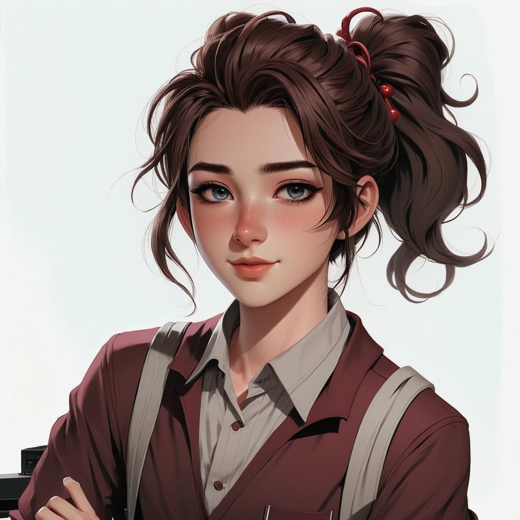 Confident School Girl in Stylish Uniform