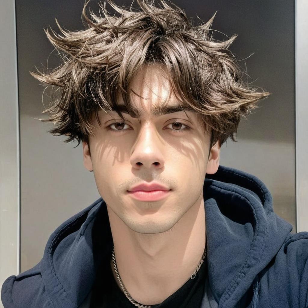 Trendsetter Alert: Stylish Young Boy's Confident Selfie