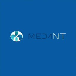 Create a minimalist, modern, and professional abstract logo for a company named "MEDMNT" that specializes in innovative medical solutions