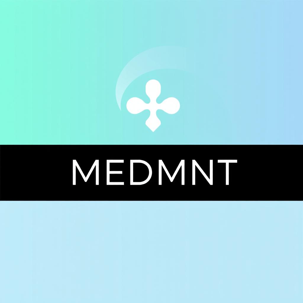 Create a minimalist, modern, and professional abstract logo for a company named "MEDMNT" that specializes in innovative medical solutions