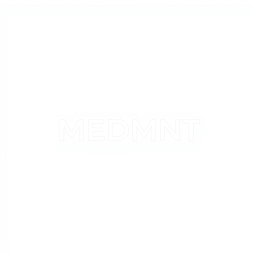 Create a minimalist, modern, and professional abstract logo for a company named "MEDMNT" that specializes in innovative medical solutions