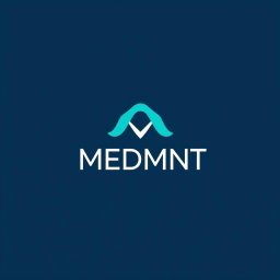 Design a minimalist, modern, and professional abstract logo for a company called "MEDMNT", specializing in innovative medical solutions
