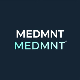 Design a minimalist, modern, and professional abstract logo for a company called "MEDMNT", specializing in innovative medical solutions