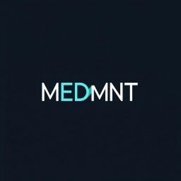 Design a minimalist, modern, and professional abstract logo for a company called "MEDMNT", specializing in innovative medical solutions