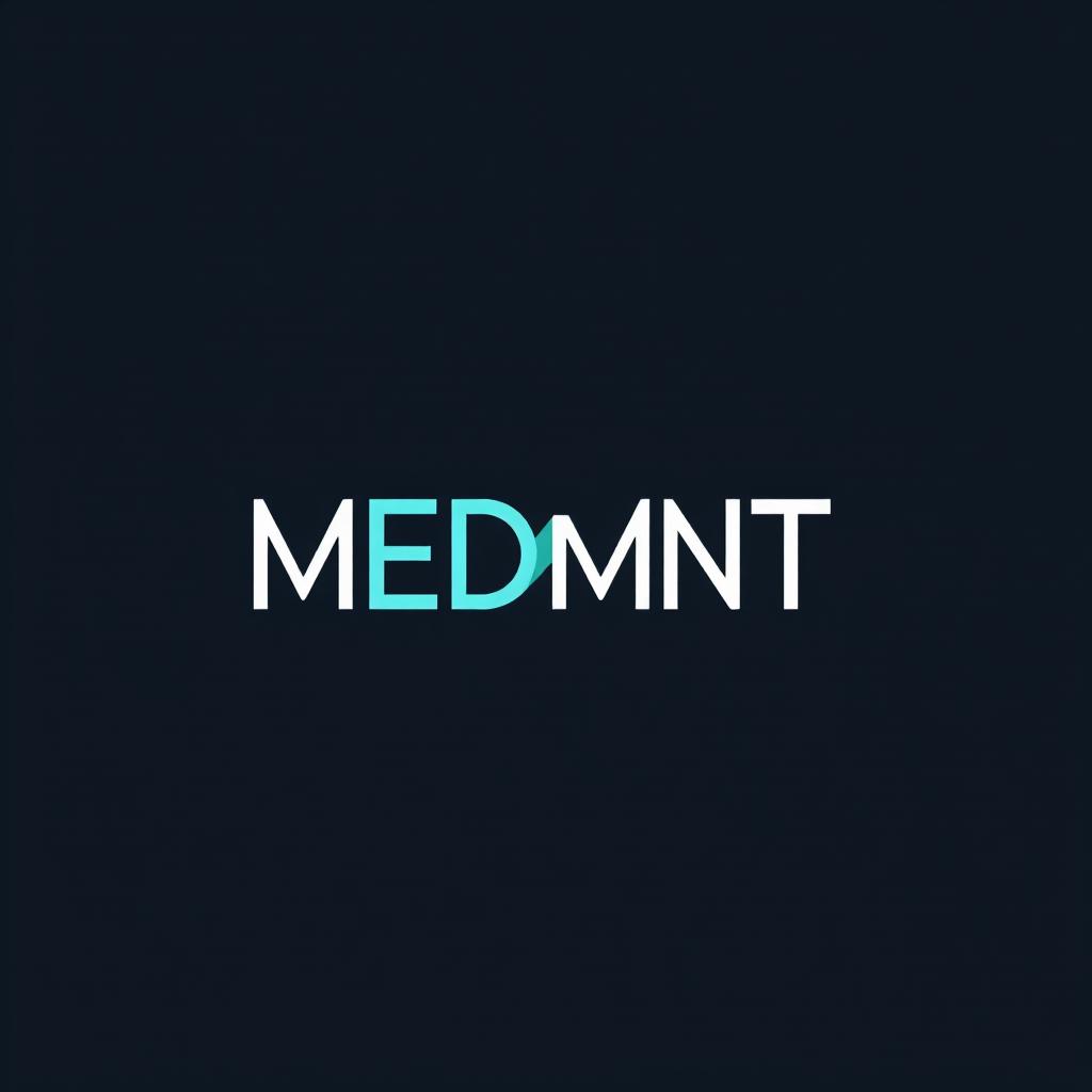Design a minimalist, modern, and professional abstract logo for a company called "MEDMNT", specializing in innovative medical solutions