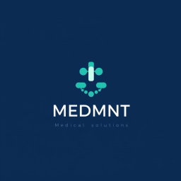 Design a minimalist, modern, and professional abstract logo for the company "MEDMNT," specializing in innovative medical solutions