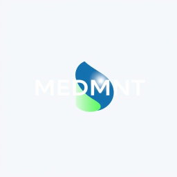 Design a minimalist, modern, and professional abstract logo for the company "MEDMNT," specializing in innovative medical solutions