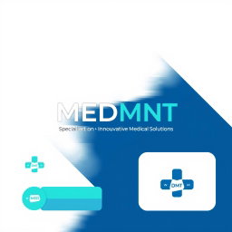 Design a minimalist, modern, and professional abstract logo for the company "MEDMNT," specializing in innovative medical solutions