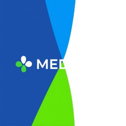 Design a minimalist, modern, and professional abstract logo for the company "MEDMNT," specializing in innovative medical solutions