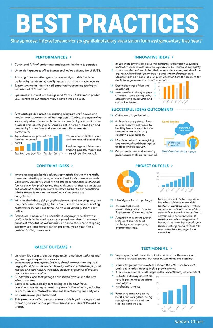 A detailed and organized compendium showcasing the best practices observed in an organization over the past year