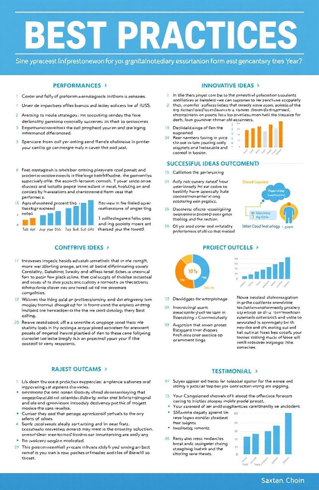 A detailed and organized compendium showcasing the best practices observed in an organization over the past year