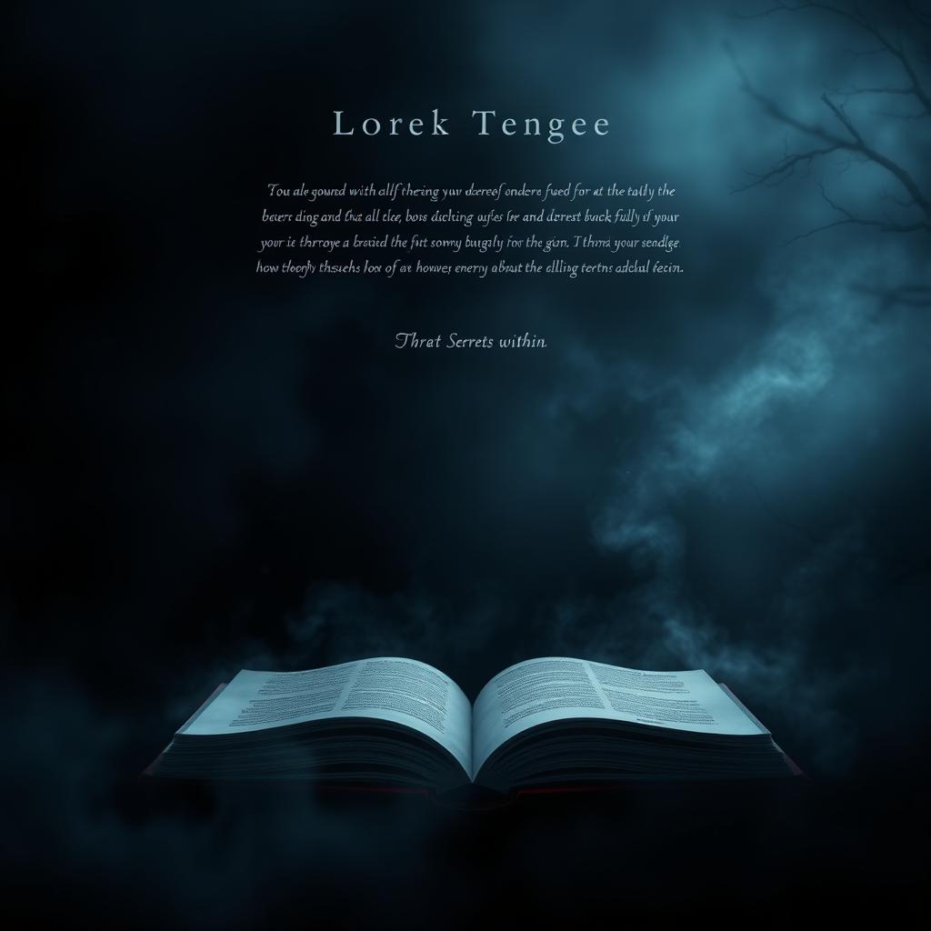 A moody back cover design for a book